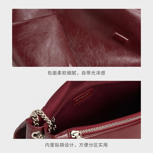 CHARLES&KEITH秋女包CK2-20271514大容量简约链条单肩腋下包婚包 - 图3