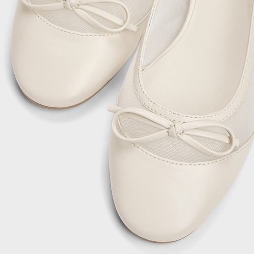 CHARLES&KEITH26春新款CK1-60920418网纱蝴蝶结低跟包头凉鞋单鞋 - 图2