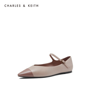 CHARLES＆KEITH2020春季新品CK1-70900183时尚拼色尖头平底单鞋女