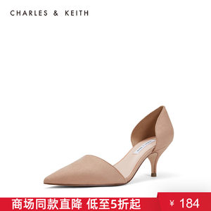 CHARLES＆KEITH低帮鞋CK1-61680036纯色女士婚鞋尖头细高跟奥赛鞋