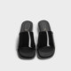 CHARLES&KEITH summer women's shoes SL1-71900004-1 square head rivet cowhide slippers