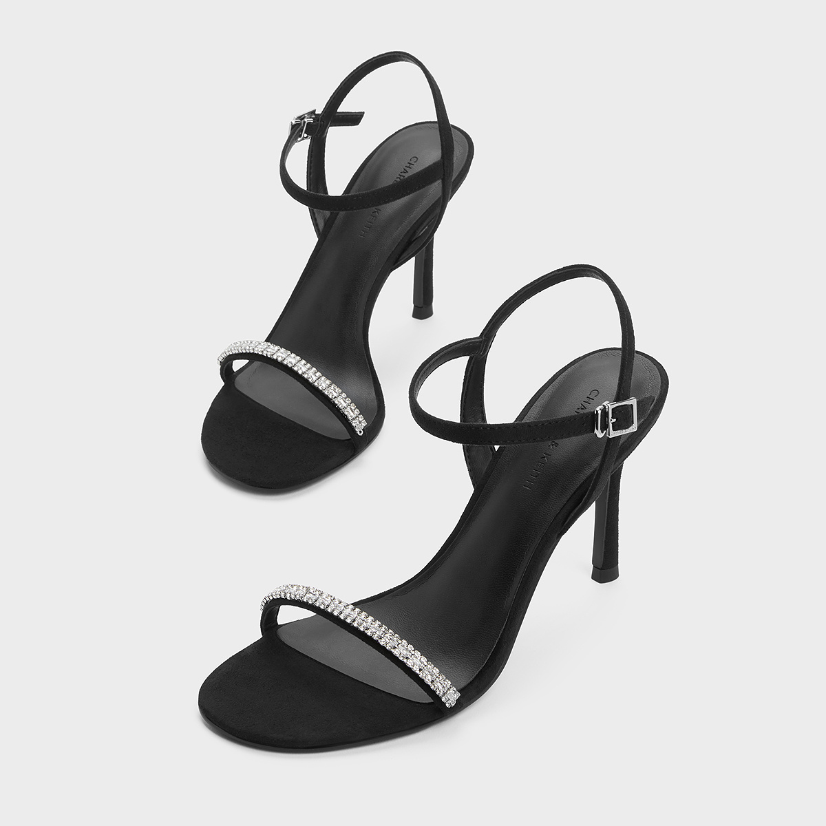 【520礼物】CHARLES&KEITH24新款CK1-60920361一字带露趾高跟凉鞋 - 图1