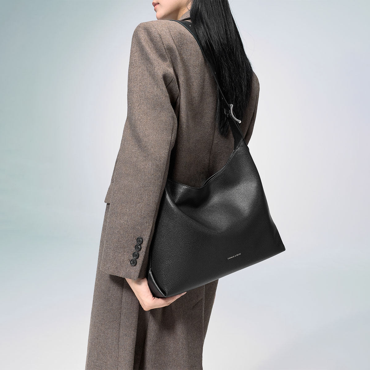 CHARLES&KEITH25冬新款CK2-40782736大容量hobo通勤单肩托特包,淘宝优惠券,粉丝福利购,淘宝优惠卷