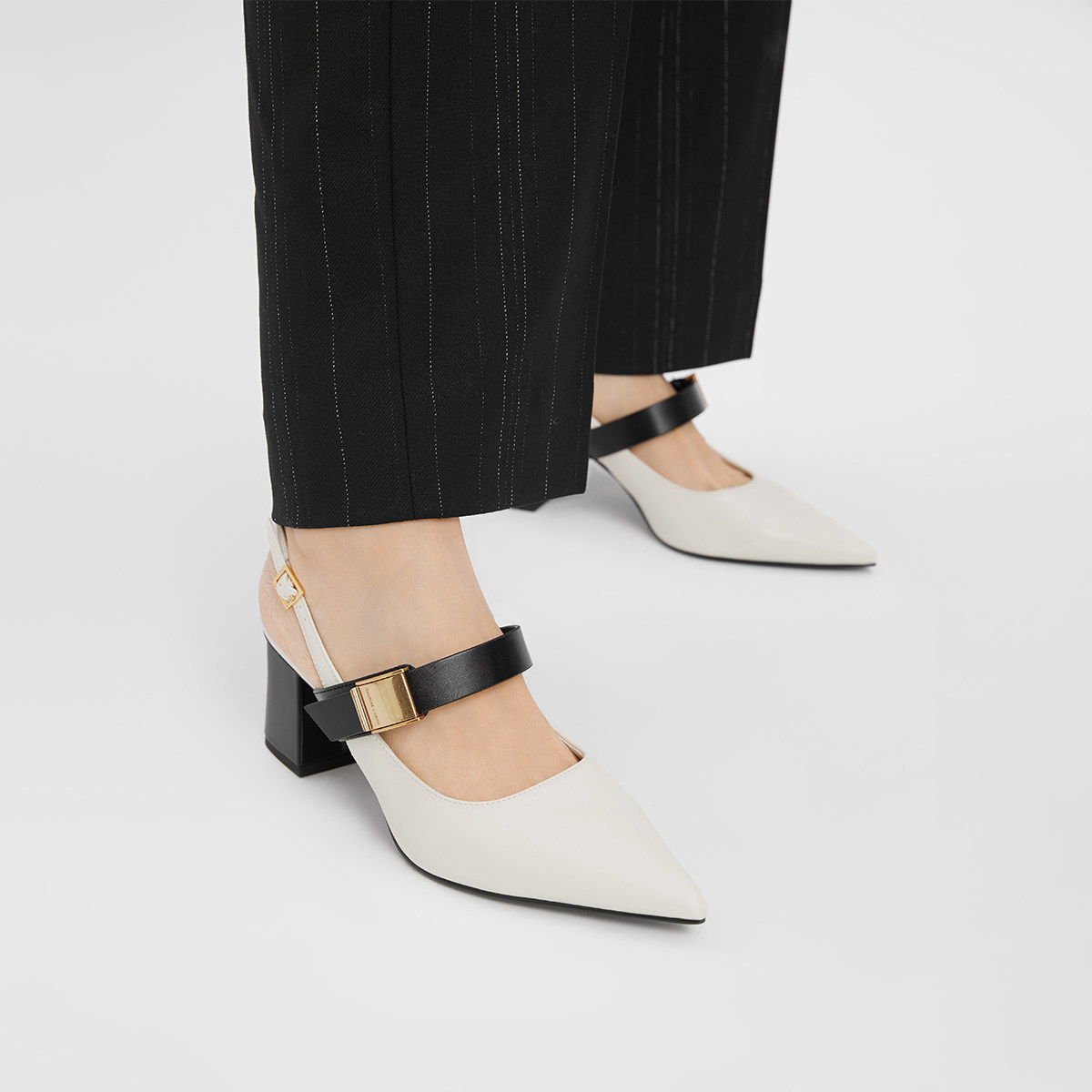 CHARLES&KEITH春季女鞋CK1-61720210尖头高跟金属扣凉鞋高跟鞋,淘宝优惠券,粉丝福利购,淘宝优惠卷