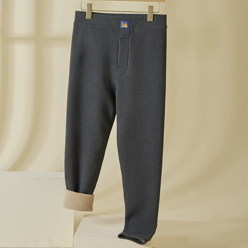 Бархатные удерживающие тепло флисовые штаны, бархатное зимнее термобелье, увеличенная толщина, большой размер