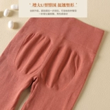 Удерживающие тепло штаны, бархатное зимнее шерстяное термобелье, высокая талия, в обтяжку