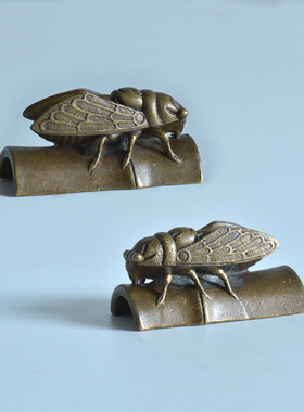 古铜器一鸣惊人镇纸摆件