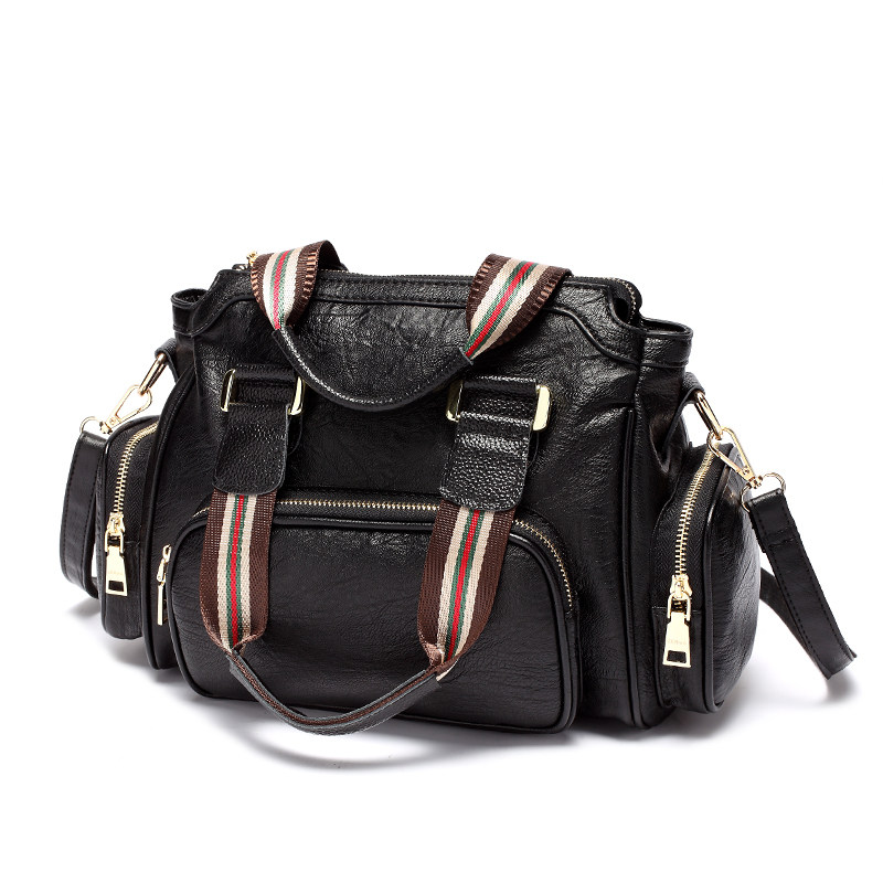 琉宇女2020新款潮百搭织带手提包 琉宇女士包袋