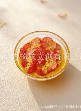 创意水果仿玻璃碗冰箱贴