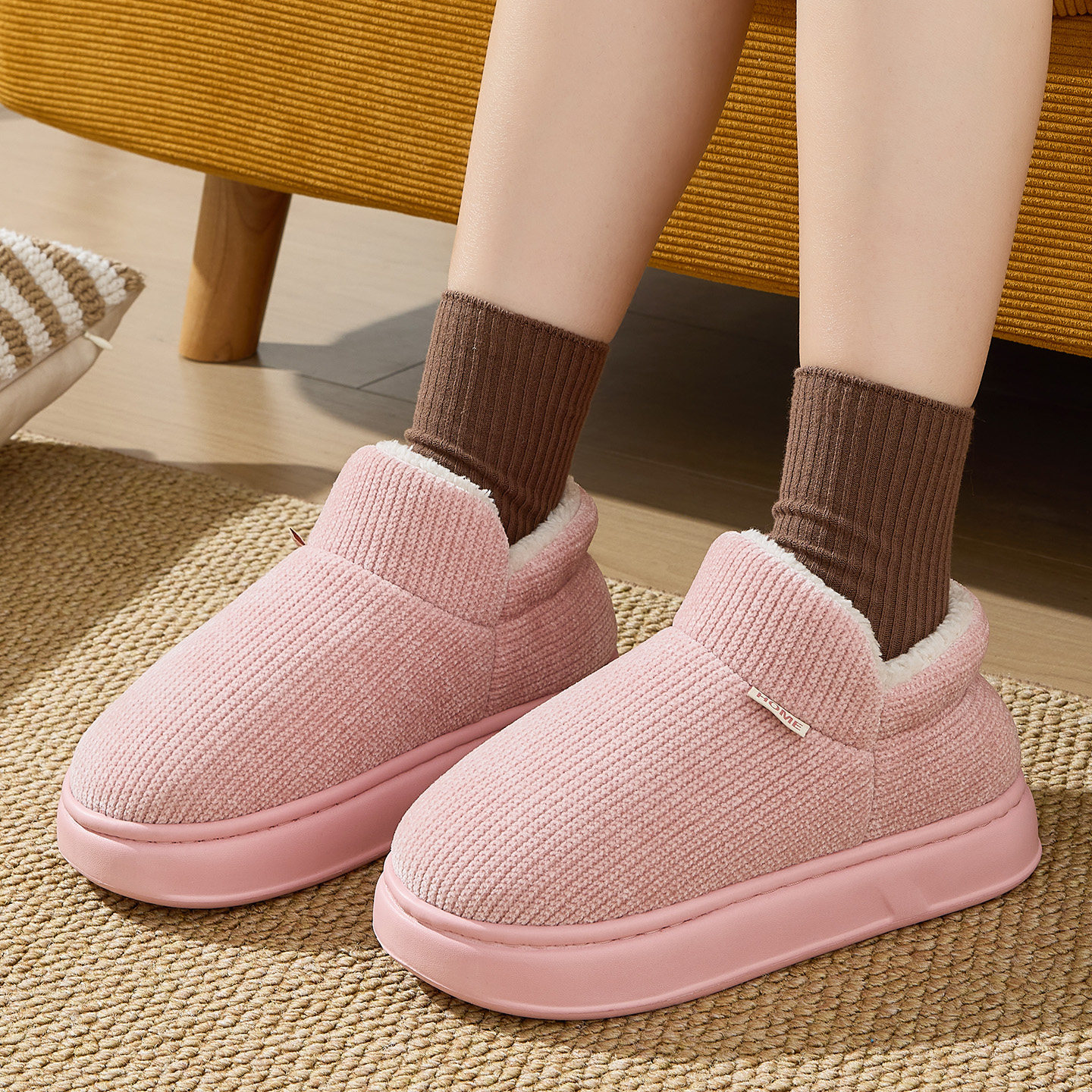 棉拖鞋女款冬季包跟2025新款室内家居保暖厚底防滑加绒棉鞋男外穿,淘宝优惠券,粉丝福利购,淘宝优惠卷