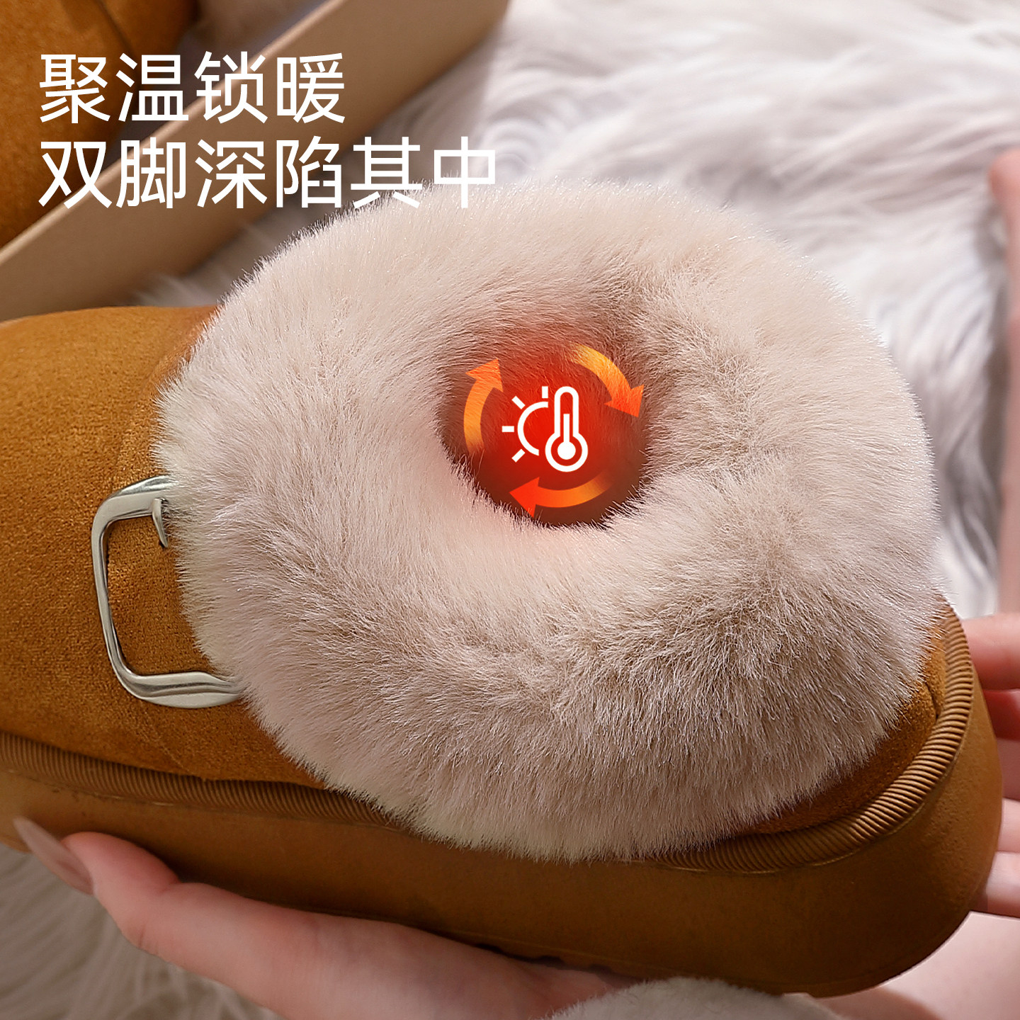 棉拖鞋女款冬季包跟室内家居2025新款勃肯鞋厚底加绒保暖棉鞋外穿,淘宝优惠券,粉丝福利购,淘宝优惠卷