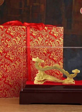 富贵如意摆件绒沙金工艺品招财客厅装饰品乔迁新居礼品工艺品如意