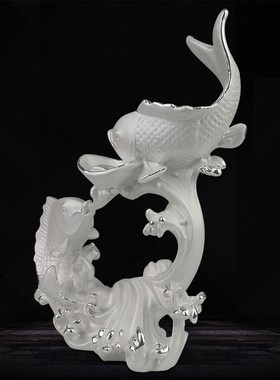 新款银鱼摆件纯银家居客厅