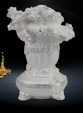 纯银白菜摆件招财开业礼品