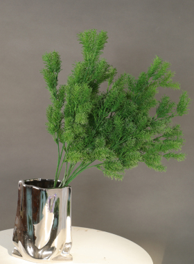 仿真绿植花材婚庆绢花芦荀草婚礼花排插花绿叶草装饰绿色花龙须草