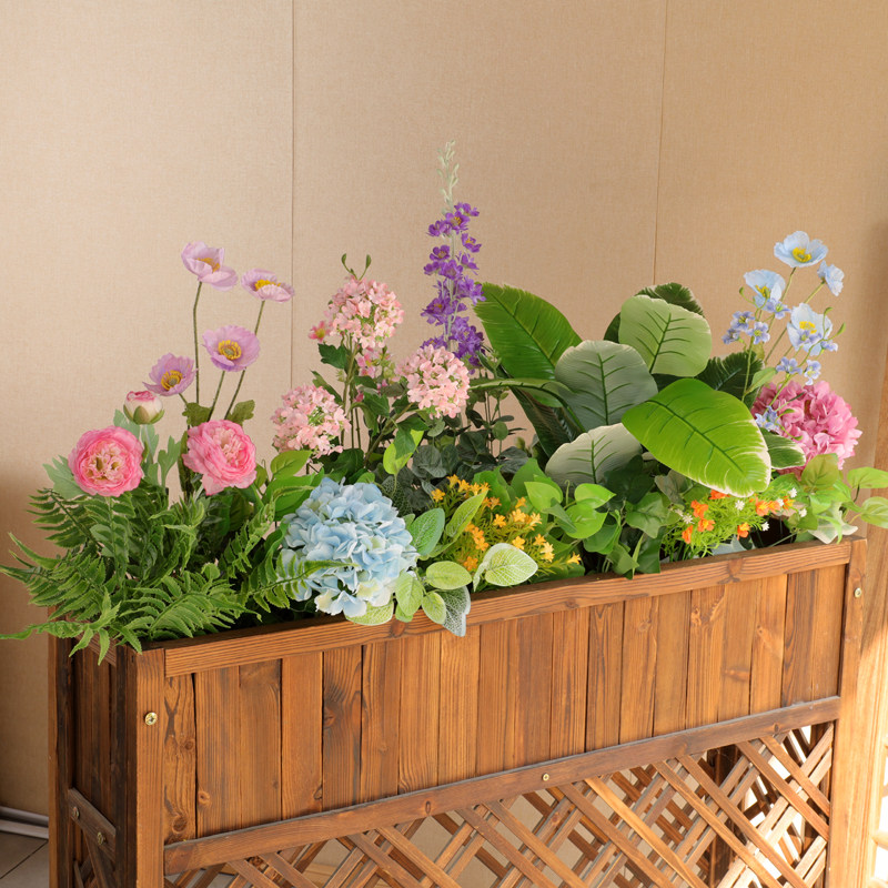 仿真绿植组合仿真花假花摆设户外庭院花箱栅栏仿真花装饰摆件植物,淘宝优惠券,粉丝福利购,淘宝优惠卷