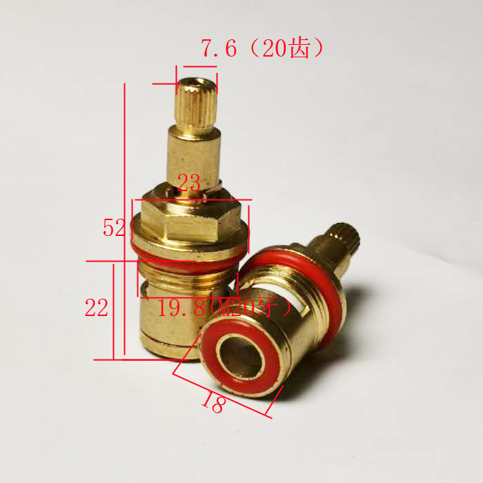 广东阀芯水龙头维修配件快开冷热混合陶瓷阀芯铜扣
