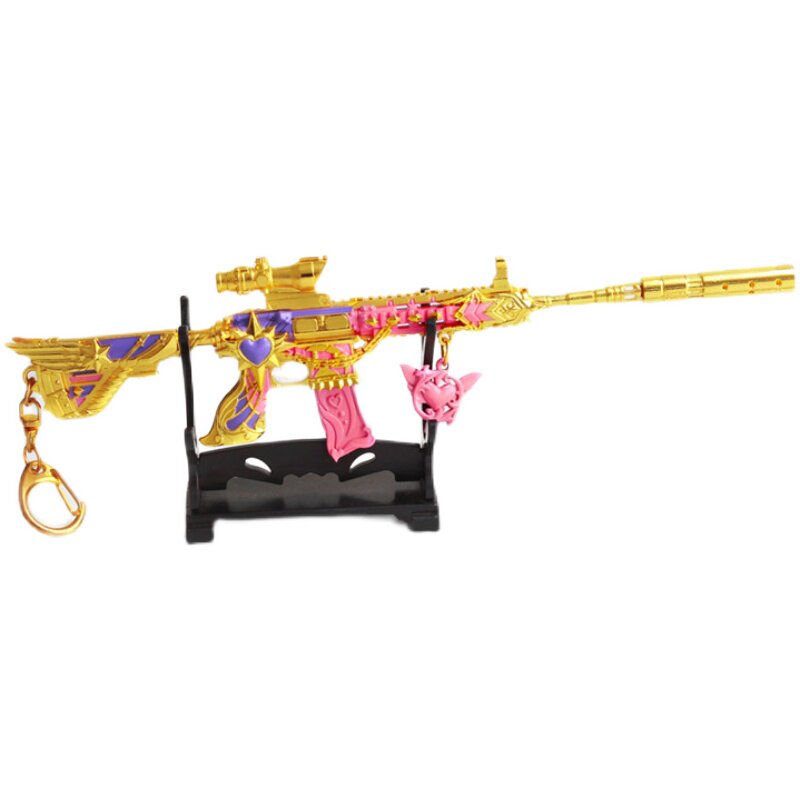 和平精英皮肤周边 M416心之恋语小步枪金属吃鸡游戏玩具枪模型