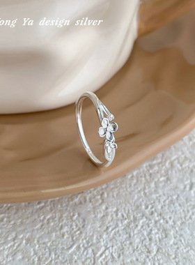 日系设计师topwhits银新款丁香花戒指女韩系清新简约ins气质高级