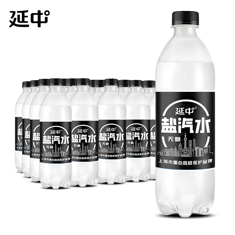 上海延中盐汽水600ml*20瓶整箱批发特价网红汽水碳酸饮料咸味饮品 - 图3