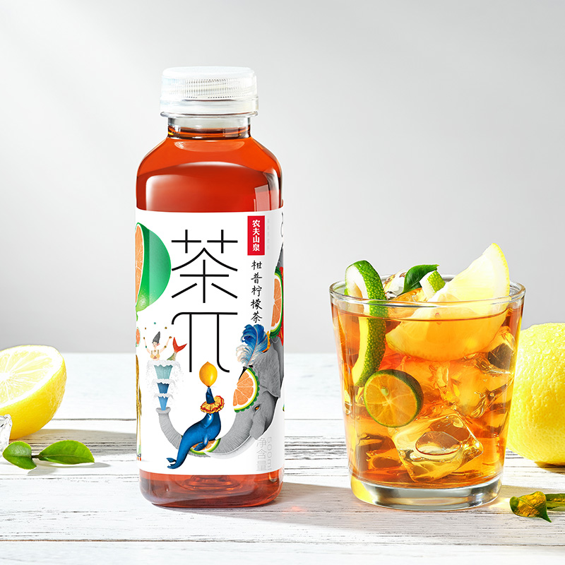 农夫山泉茶派π柑普柠檬250ml*12瓶整箱批特价青提蜜桃乌龙茶饮料 - 图0