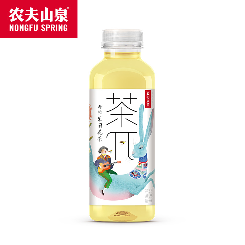 农夫山泉茶派π茶兀500ml*15瓶装整箱蜜桃乌龙茶饮料西柚茉莉花茶 - 图1