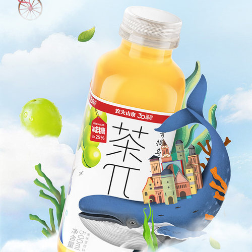 农夫山泉茶派π果汁茶饮料500ml*15瓶整箱青提蜜桃乌龙西柚茉莉花 - 图1