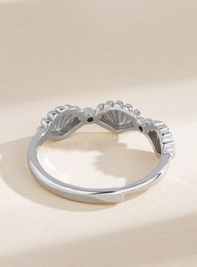 开口s925调节纯银戒穿形状搭ins