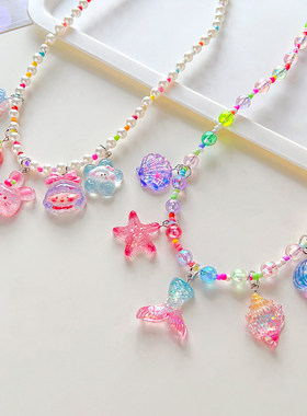 2026新款女童草莓串珠颈链