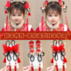 New Year festive children's wig tassel hairpin New Year's greetings red bow koi hairpin girls hair accessories