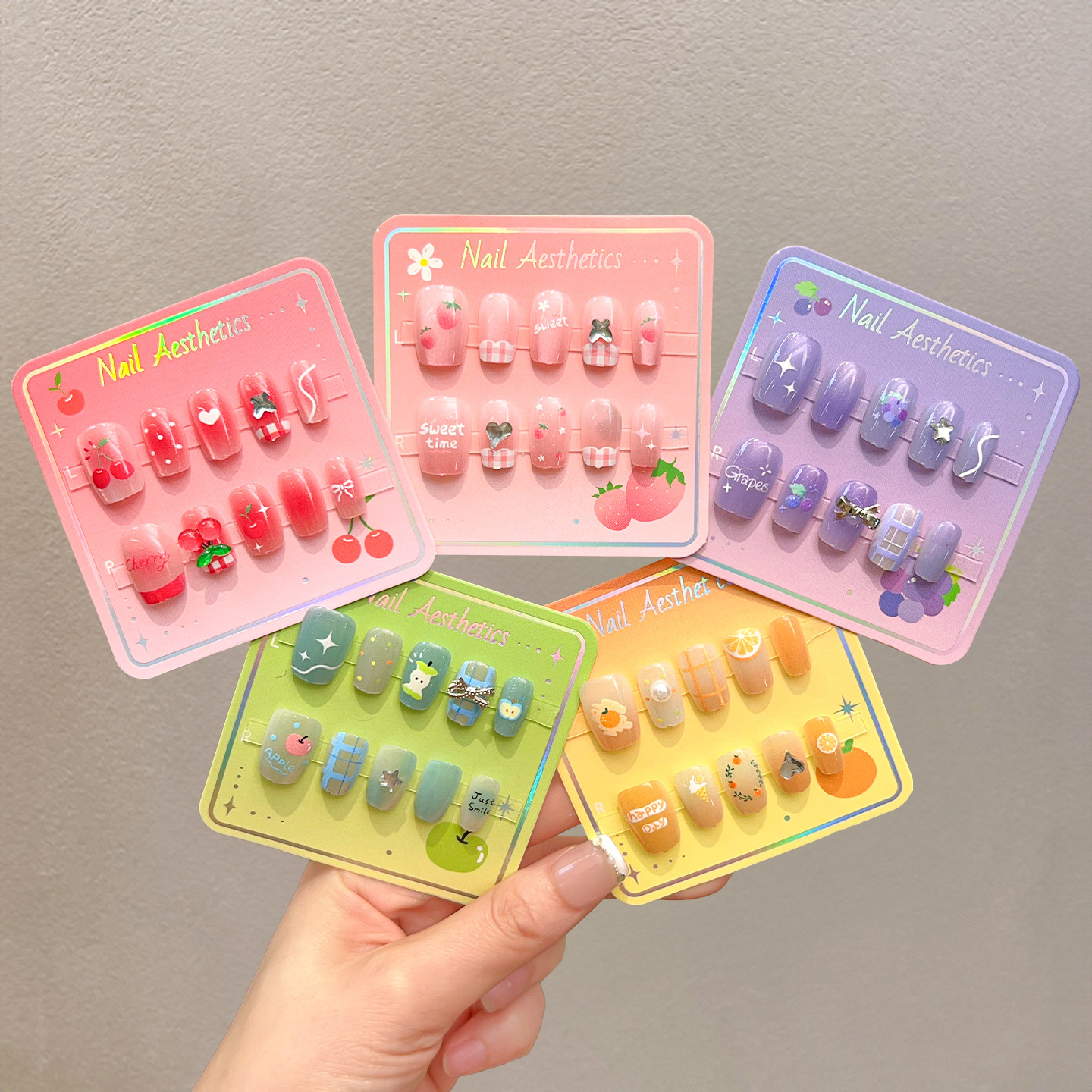 卡通儿童穿戴甲甜美可爱女童指甲贴自粘防水2026新款小女孩礼物玩具立体贴纸小学生长款显白美甲贴片软甲片,淘宝优惠券,粉丝福利购,淘宝优惠卷