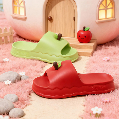 【3.5厚底】初轩 2026夏季新款苹果亲子款家居家用情侣EVA凉拖鞋