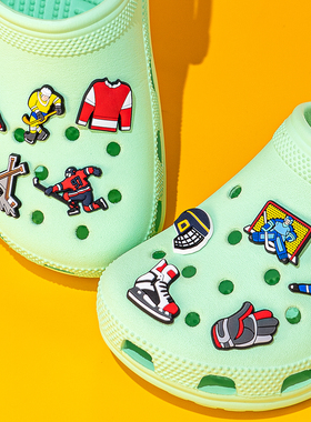Crocs洞洞鞋冰球可爱可拆卸鞋扣