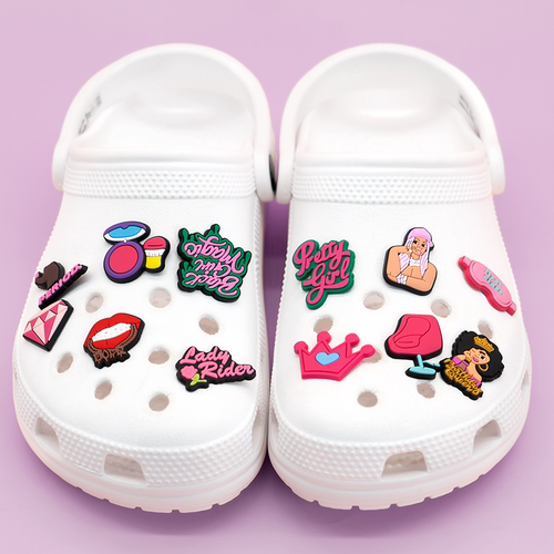 洞洞鞋配饰鞋花crocs鞋扣适配花园鞋diy装饰件黑人风格多巴胺鞋扣 - 图3