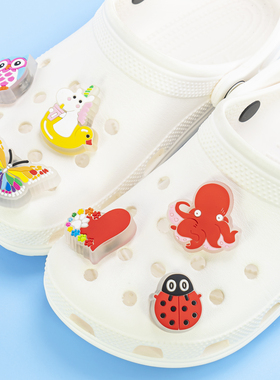 LED闪灯爱心钻石Crocs鞋扣鞋配饰