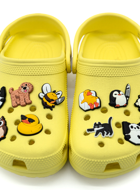 Crocs洞洞鞋卡通动物可拆卸扣