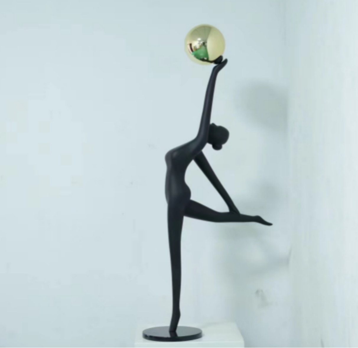 现代北欧抽象人物艺术雕塑跳舞女神售楼处酒店大堂大件落地摆件-图3