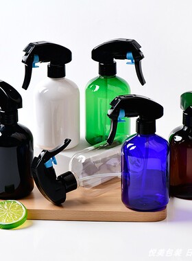 新品300ml毫升矮胖瓶G枪喷雾瓶PET塑料瓶消毒水剂分装瓶厂家供应