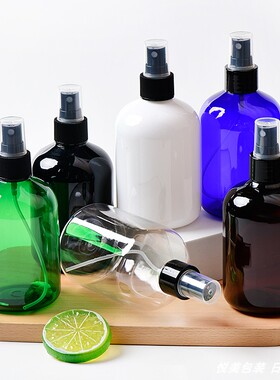 新品300ml毫升矮胖瓶喷雾瓶 细雾小喷壶 圆款瓶 PET塑料瓶24口径