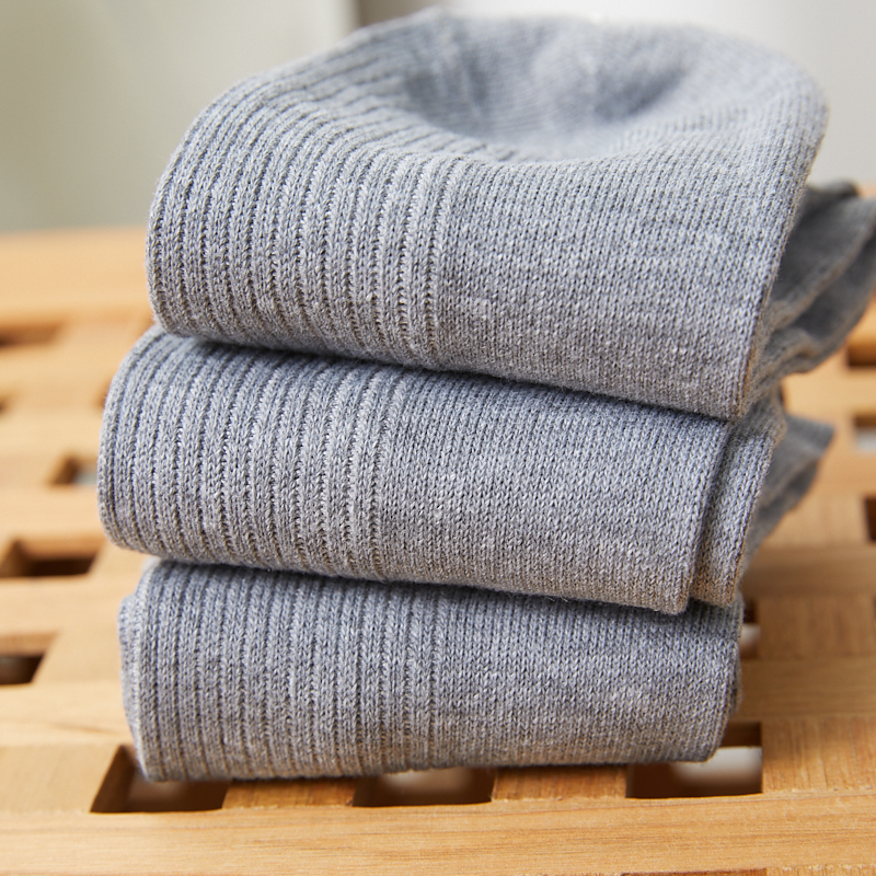 一如既往!品质给你惊喜!3双装!新款男士纯棉长筒袜针织袜子 - 图0