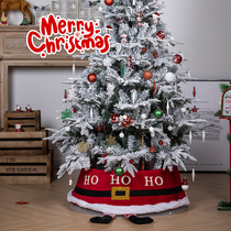 Christmas creative Santa Claus printed fence Christmas Tree Decorative Diy Props Home Small Tree Skirt Tree Apron