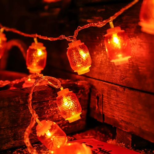 Новогодний фонарь Тауншип маленький красный напиток светодиодные цветные светильники