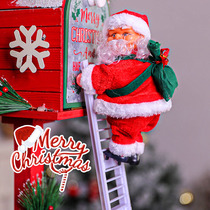 Christmas home climbing Santa Claus small pendants Christmas tree scene Placement of decorations Creative diy hanging decorations