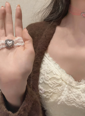 蕾丝爱心choker颈带颈链