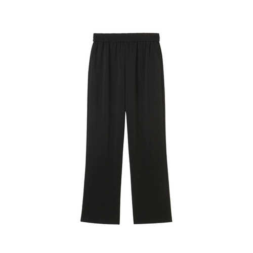 Штаны, высокая талия, свободный прямой крой