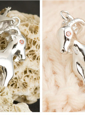 小羊纯银吊坠女999足银十二生肖吊坠12属相吊坠项链锁骨链女银饰