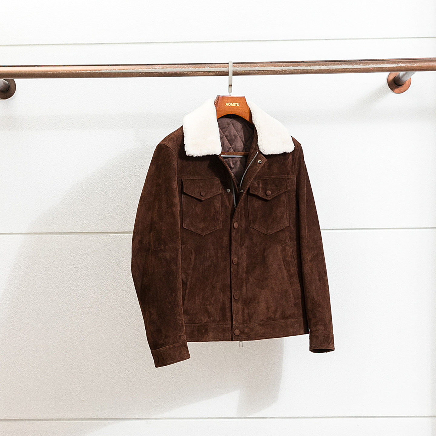 限量典藏  阿塞拜疆绒面小羊皮 冬季男士夹棉保暖短款皮衣夹克男,淘宝优惠券,粉丝福利购,淘宝优惠卷