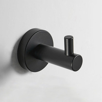 Stainless steel towel hook 304 thickened matt black square hook bathroom toilet wall-mounted clothes hook