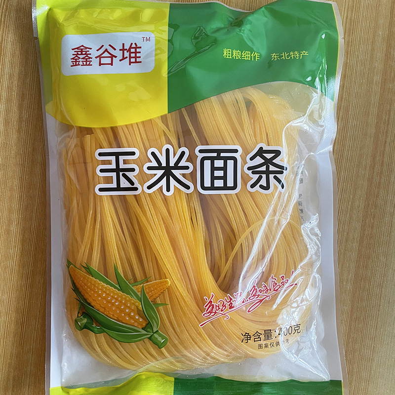 东北玉米面条粗粮火锅麻辣烫食材主食东北特产400g袋装劲道面条-图2