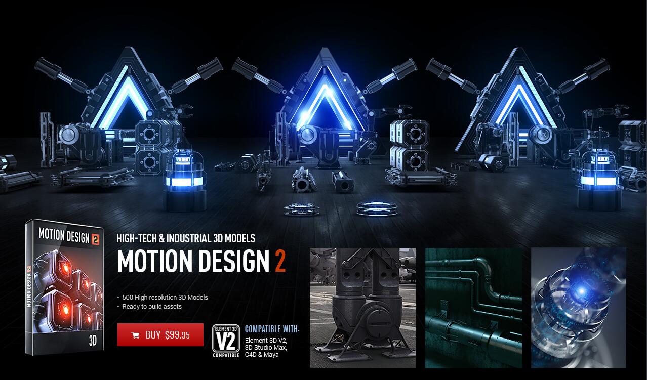 Video Copilot Element 3D v2.2.3 E3D插件三维模型AE插件WIN/MAC-图1